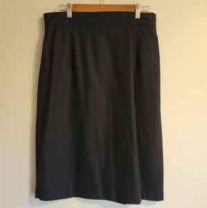 Vintage Black Wool Skirt